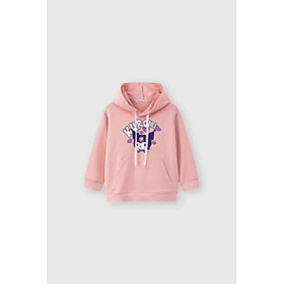 Áo Hoodie áo nỉ có mũ bé gái in hình kuromi Chiho size 120-150 cm chất nỉ da cá mềm đẹp GDH401R