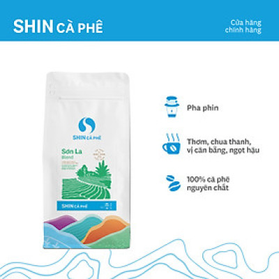 Cà phê VN Phin Sơn La Blend - SHIN Cà Phê - Cà phê đặc sản - Gói 250g