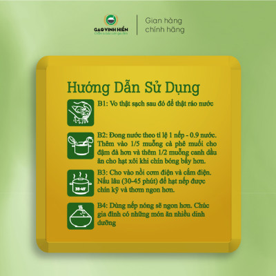 [TIẾT KIỆM] Combo 4 túi Nếp Cái Hoa Vàng Vinh Hiển - Tiết kiệm, siêu dẻo, thơm nhiều