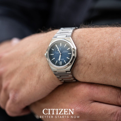 Đồng Hồ Nam Citizen Zenshin Automatic Dây Titanium NK5020-58M - Mặt Xanh (Sapphire)