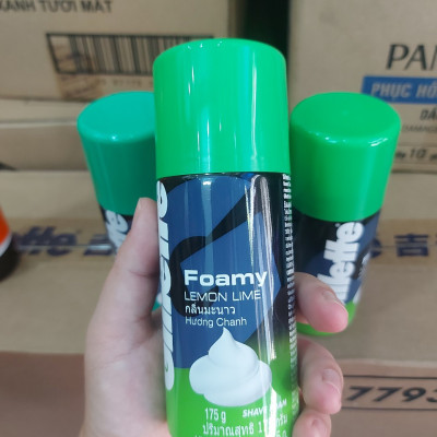 Bọt cạo râu Gillette Foamy Methol 175g hương chanh và hương bạc hà