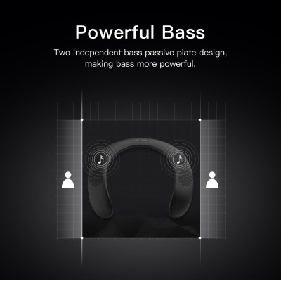 Loa không dây di động Bluedio HS Bluetooth gắn trên cổ với hỗ trợ âm thanh vòm trung thực Chức năng FM Thẻ SD