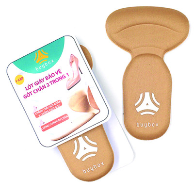 Combo 01 cặp lót giày nguyên bàn chân đa năng và 01 cặp lót giày bảo vệ gót chân 2 trong 1_buybox_BBPK11&09