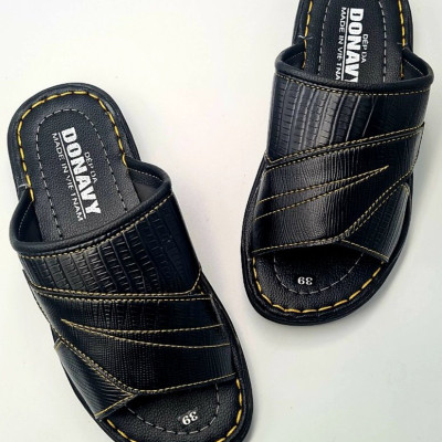 Dép da nam quai ngang, may quai full chắc chắn