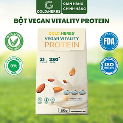 Bột Protein Vegan ViTality GoldzHerbs – 14 gói/ 500g