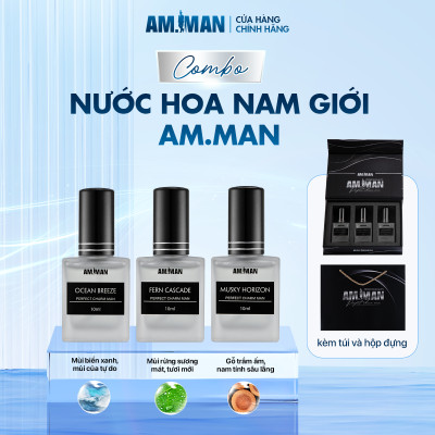 Nước hoa nam AM-MAN lịch lãm, sang trọng, hương thơm cuốn hút phái nữ, công sở, hẹn hò dung tích 10ml/chai