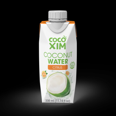 Nước dừa đóng hộp Cocoxim Tắc dung tích 330ml/Hộp