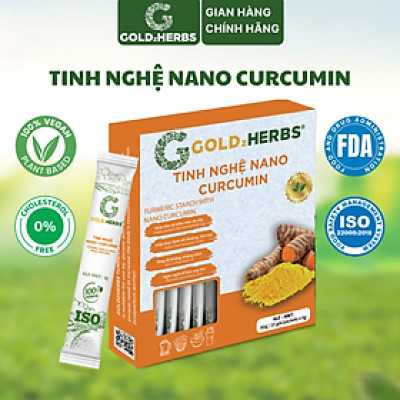 Tinh nghệ Nano Cucurmin GoldzHerbs – Tăng cường hệ tiêu hóa, hệ miễn dịch, giúp làm đẹp – 14 gói/ 500g