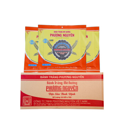 [ Combo 20 gói ] Bánh Tráng Mè Nướng Phương Nguyên 75g