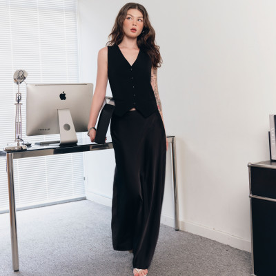 DOTTIE - Áo gi lê dáng Tailored - Đen - T1087