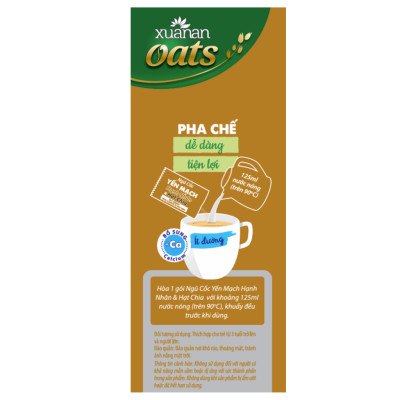 Combo 3 túi: Ngũ Cốc Óc Chó Mè Đen+Gạo Lức Huyết Rồng+Yến Mạch Hạnh Nhân[ít đường 400gr](Tặng Kèm 2 Túi Yến Mạch 150G)