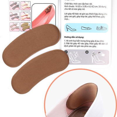 Bộ 2 cặp lót giày bảo vệ gót chân và chống tuột gót giày (loại hạt xoài) - buybox - BBPK20