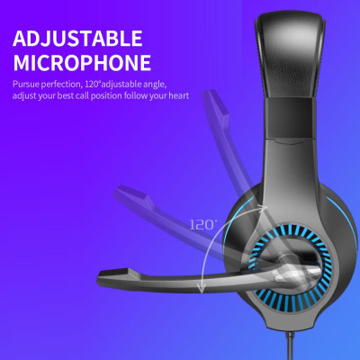 Tai nghe chơi game eFound E-622.Đèn LED, micrô có thể điều chỉnh 