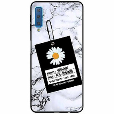 Ốp lưng in cho Samsung A7 2018 Mẫu Cúc Nền Đá