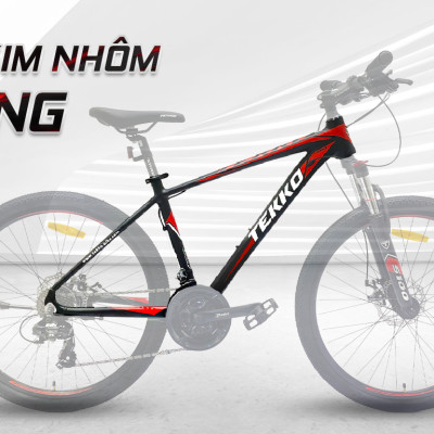 Xe đạp thể thao Tekko S100 Khung nhôm cao cấp, cỡ 26 inch Phù hơp với người cao từ 1m45 trở lên