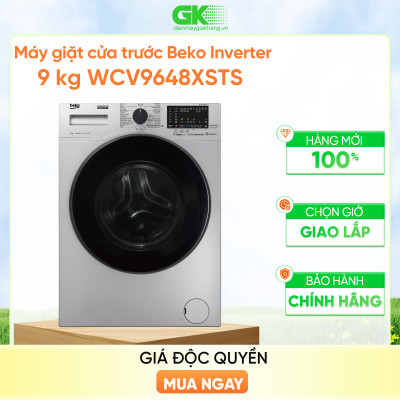 WCV9648XSTS - Máy giặt cửa trước Beko Inverter 9 kg WCV9648XSTS - Hàng chính hãng