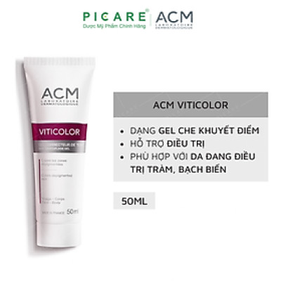 Gel Che Khuyết Điểm Chàm, Bạch Biến ACM Viticolor Skin Camouflage Gel 50ml