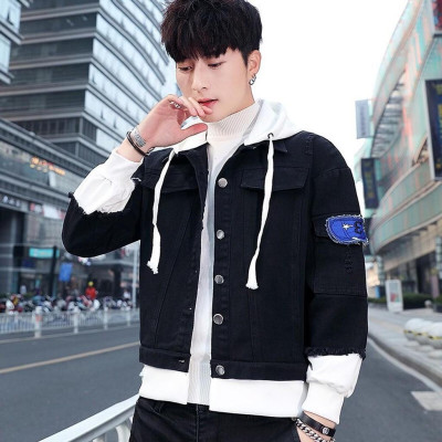 Áo khoác nam đẹp phối nón nỉ màu đen rất hot hàng bao chất-A3104