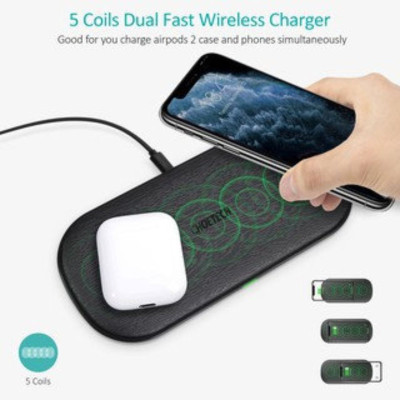 Đế sạc Choetech T535 không dây 2 in 1 công suất 10w (hàng chính hãng)
