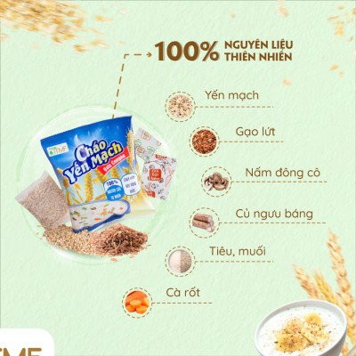 Thùng cháo yến mạch gạo lứt ăn liền - TÂM MINH FOODS (50g x 30 gói)