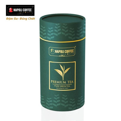 TRÀ XANH PREMIUM TEA Napoli Coffee Cao Cấp Cầu Đất Đà Lạt Giúp Định thần, Đậm vị, Hậu Ngọt Thơm Lâu - Lon 100g
