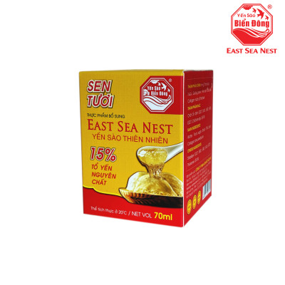 Yến Chưng Sẵn Vị Sen Tươi YẾN SÀO BIỂN ĐÔNG EAST SEA NEST hủ 70ml