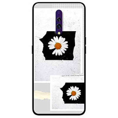 Ốp lưng in cho Realme X Mẫu Hai Khung Hoa Cúc