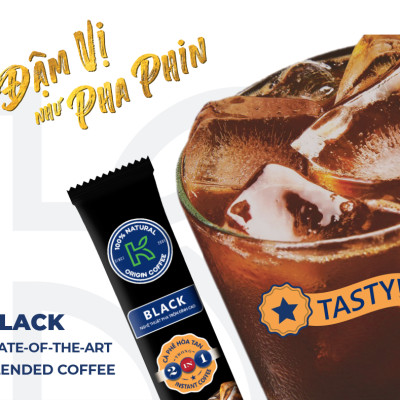 Cà Phê Hòa Tan K-Coffee Black 2in1 (255g / Hộp)