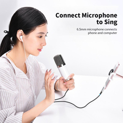 VENTION 3.5mm to 6.5mm Audio Cable Male to Male Audio Cable for Phone Speaker Guitar 5m (Black)