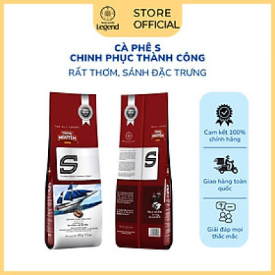 Combo 2 Bịch Cà Phê Trung Nguyên Legend Chữ S Chinh Phục - Bịch 500gr - Cà Phê Rang Xay Pha Phin Đậm Đà, Nguyên Chất, Mạnh Mẽ