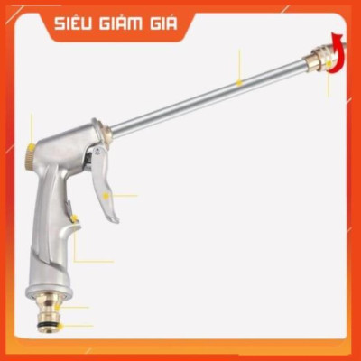 Bộ dây vòi xịt nước rửa xe,tưới cây .tăng áp 3 lần,loại 3m,5m 206701-2đầu đồng,cút,nối đồng+ tặng túi đựng bút 