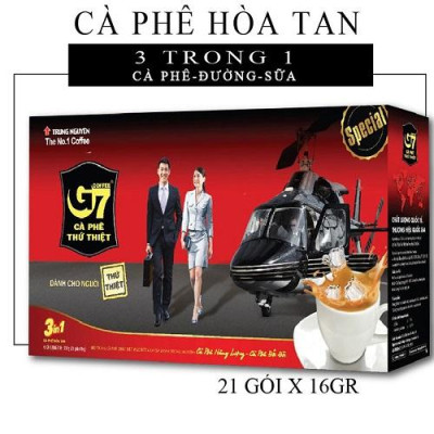 Combo 2 Hộp Cà Phê Hòa Tan G7 3in1 Trung Nguyên – Hộp 21 Gói – Cà Phê Sữa Hòa Tan Tiện Lợi, Đậm Vị Việt