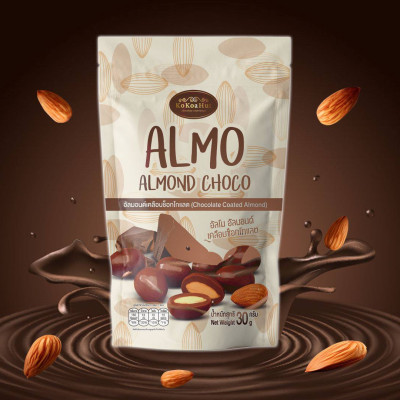 [Lốc 6 Gói] Sô Cô La Hạnh Nhân ALMO – Giòn Rụm, Thơm Ngon [Hàng Thái Lan]