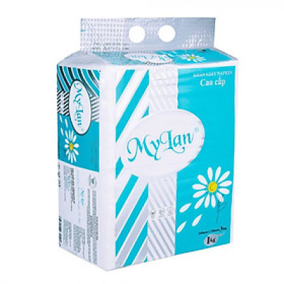 KHĂN GIẤY VUÔNG NAPKIN MYLAN CAO CẤP 24x24 SIÊU TIẾT KIỆM 1KG/GÓI