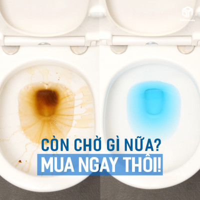 Mua combo 10 vỉ + Tặng thêm 2 vỉ vệ sinh bồn cầu cao cấp Hàn Quốc BlueShot (sử dụng được gần 2 năm) - Hàng chính hãng