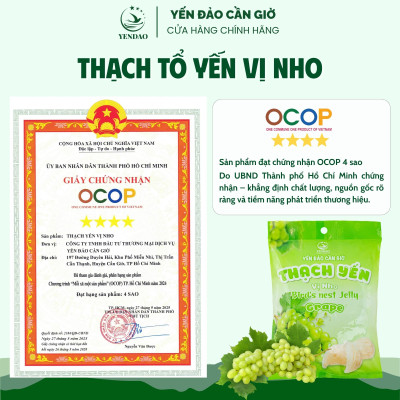 Yến Đảo - Thạch Yến Vị Nho, Bổ Sung Năng Lượng, Thanh Mát Mỗi Ngày