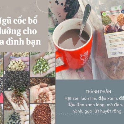 Bột ngũ cốc siêu sạch bổ dưỡng MẸ KEN 1KÝ - Tặng kèm miếng lót ly BỘT NGŨ CỐC DINH DƯỠNG, NGŨ CỐC LỢI SỮA, TĂNG CÂN, GIẢM CÂN, BỘT NGŨ CỐC ĂN DẶM CHO BÉ