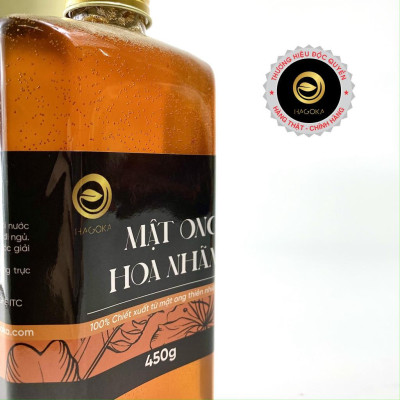 Mật ong hoa nhãn nguyên chất loại 450g chai nhựa