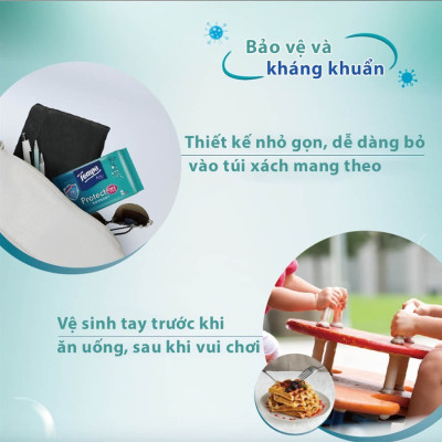 [MUA 3 LỐC TẶNG 1 GÓI KHĂN ƯỚT PROTECT] Khăn Uớt Mini Tempo Protect Ngăn Ngừa Vi Khuẩn cao cấp - Diệt khuẩn 99% - Thương hiệu Đức