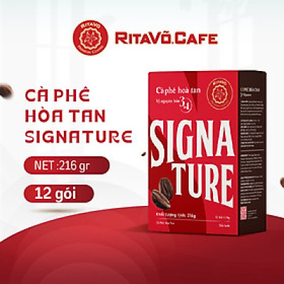 Cà phê hoà tan Rita Võ Cafe 3in1 signature [Hộp 216g x 12 gói]