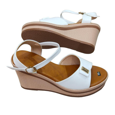 Giày Sandal Nữ Đế Xuồng HÀ NAM Da Bò Thật Thời Trang Cao Cấp 9cm DNU2141