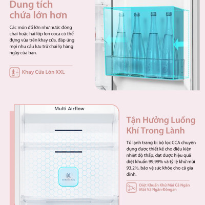 Tủ Lạnh Hisense Inverter Side By Side RS668N4EW-PU 519 Lít tiết kiệm điện, bảo hành 3 năm - HÀNG CHÍNH HÃNG