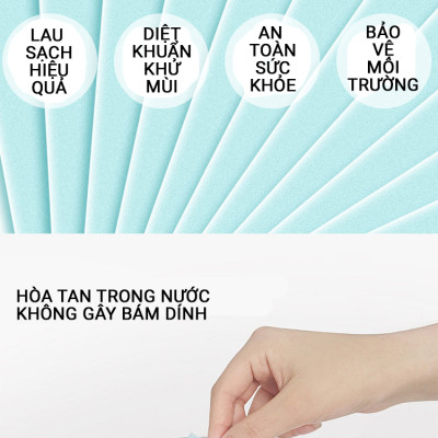 Giấy Lau Nhà Hòa Tan Thay Thế Nước Lau Sàn HOMI Mã HS01 Với Công Nghệ Nhật Bản Hương Thơm Dịu Nhẹ, Sạch Bóng Sàn Nhà Chỉ Với Một Miếng Giấy [Combo 02 Túi]