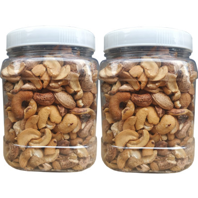 1Kg Hạt Điều Bể Rang Muối Hiệu SK FOOD - 2 Hũ Mỗi Hũ 500G