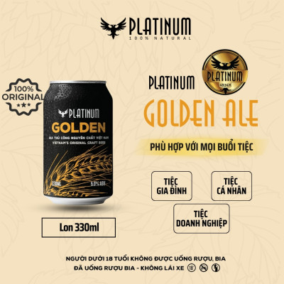 [Thùng 24 lon] Bia Thủ Công Platinum Golden Ale Lon 330ml 5% Chính Hãng Bán Chạy Nhất