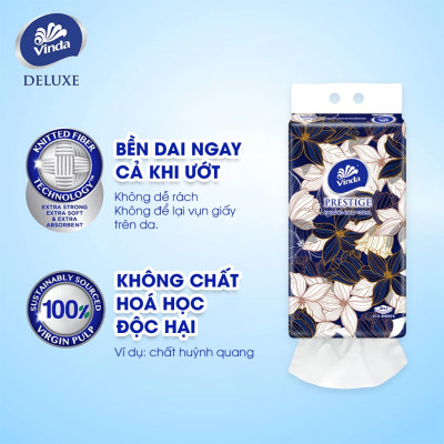 [MUA 8 GÓI KHĂN TREO TƯỜNG TẶNG 1 GÓI + 2 GÓI KHĂN RÚT SIZE S + ẤM TRÀ ] Khăn giấy treo tường cao cấp Vinda Prestige 4