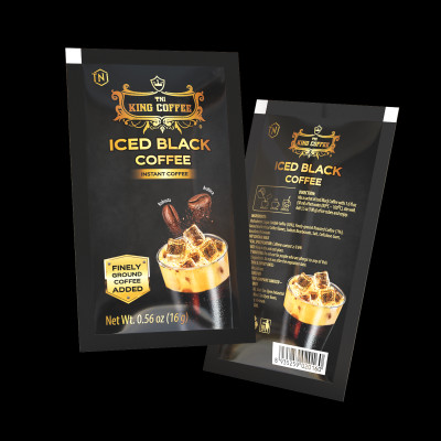 King Coffee Cà Phê Hòa Tan Đen Đá - Có Đường - Hộp 160g (10 gói x16g) Mạnh như cà phê rang xay