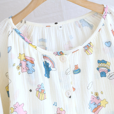 Đồ Bộ Bầu Và Sau Sinh Cho Con Bú Azuno A222 Mỏng Mặc Mùa Hè Thu Có Chun Chỉnh Bụng Và Khe Mở Cho Con Bú