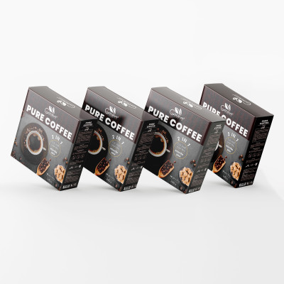 Pure Coffee Goce - Cafe Đen hòa tan 2 trong 1 - 240g (15 gói x 16g)