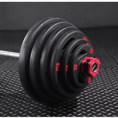 Tạ đĩa PRO-CARE sắt bọc cao su chống va đập cao Vinyl Weight Plates - Phuy Tạ 27mm (1 Đĩa Tạ)